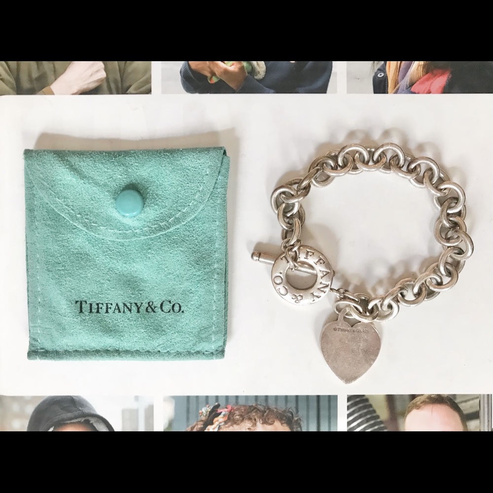 Tiffany & Co. Heart Tag Toggle Bracelet, Sterling Silver, ready for engraving